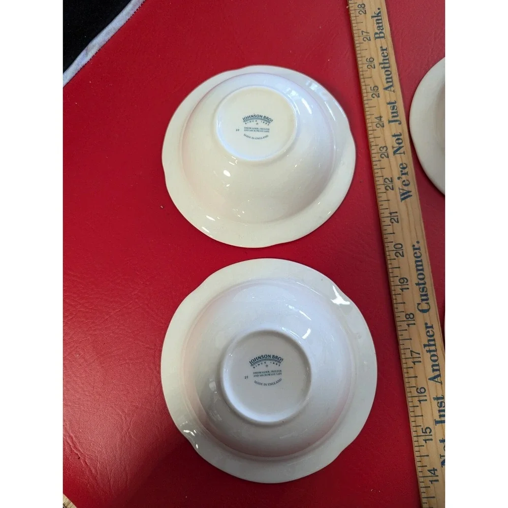 4 lot Johnson Bros‎ England vintage Old Britain castles cereal bowl earthenware
